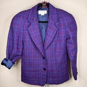 #211 CHRISTIAN DIOR Petites Wool Blazer Jacket Size 2 PTP 19.5"